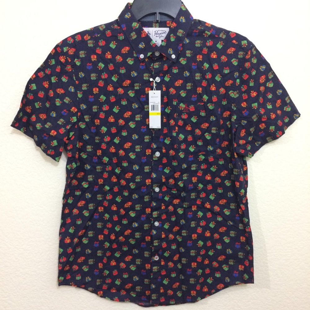Penguin Christmas Gifts Presents Holiday Shirt NWT - Picture 3 of 11